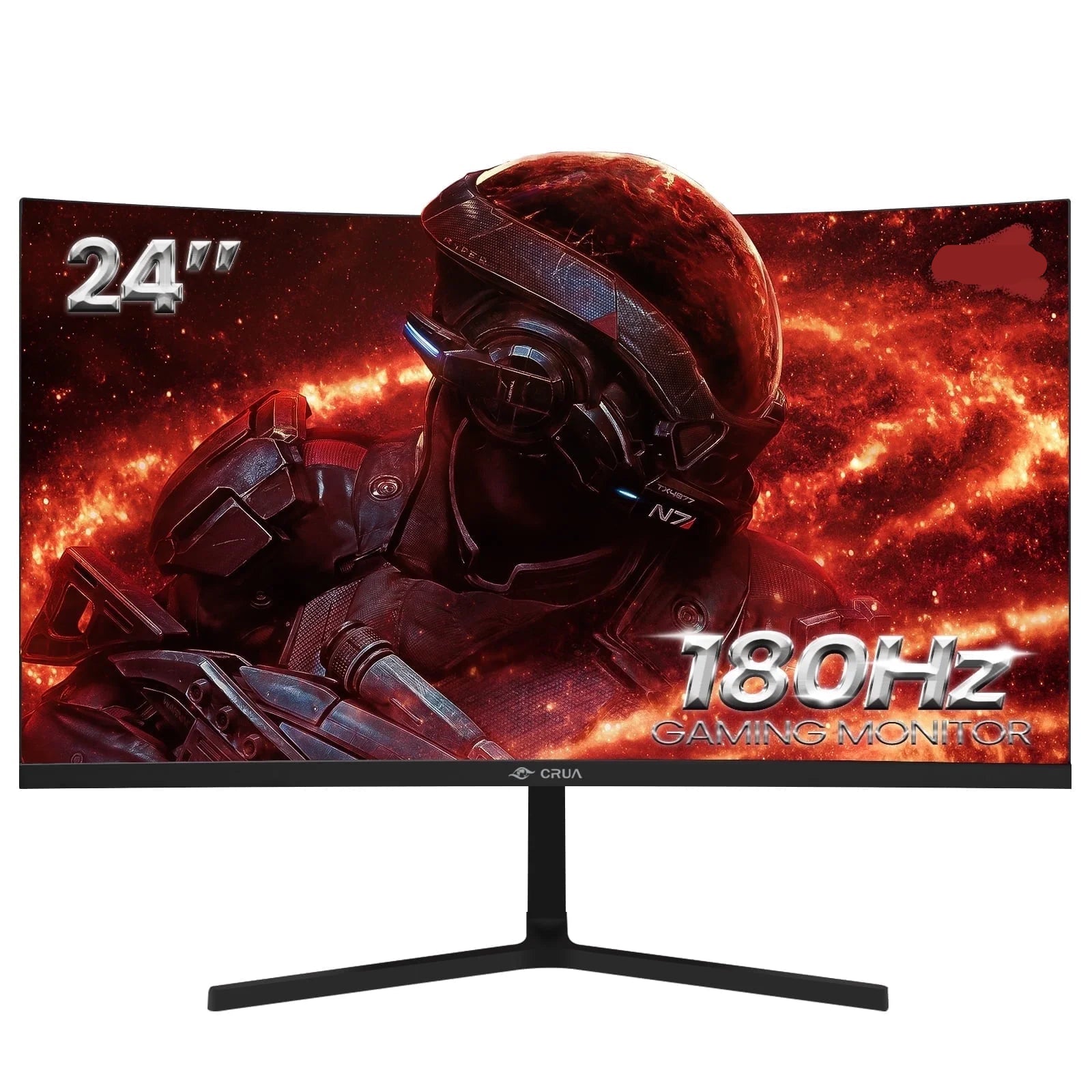 24" 165Hz/180Hz Curved Gaming Monitor,Fhd 1080P Computer Monitor,Freesync,99% Srgb,Low Motion Blur-Black