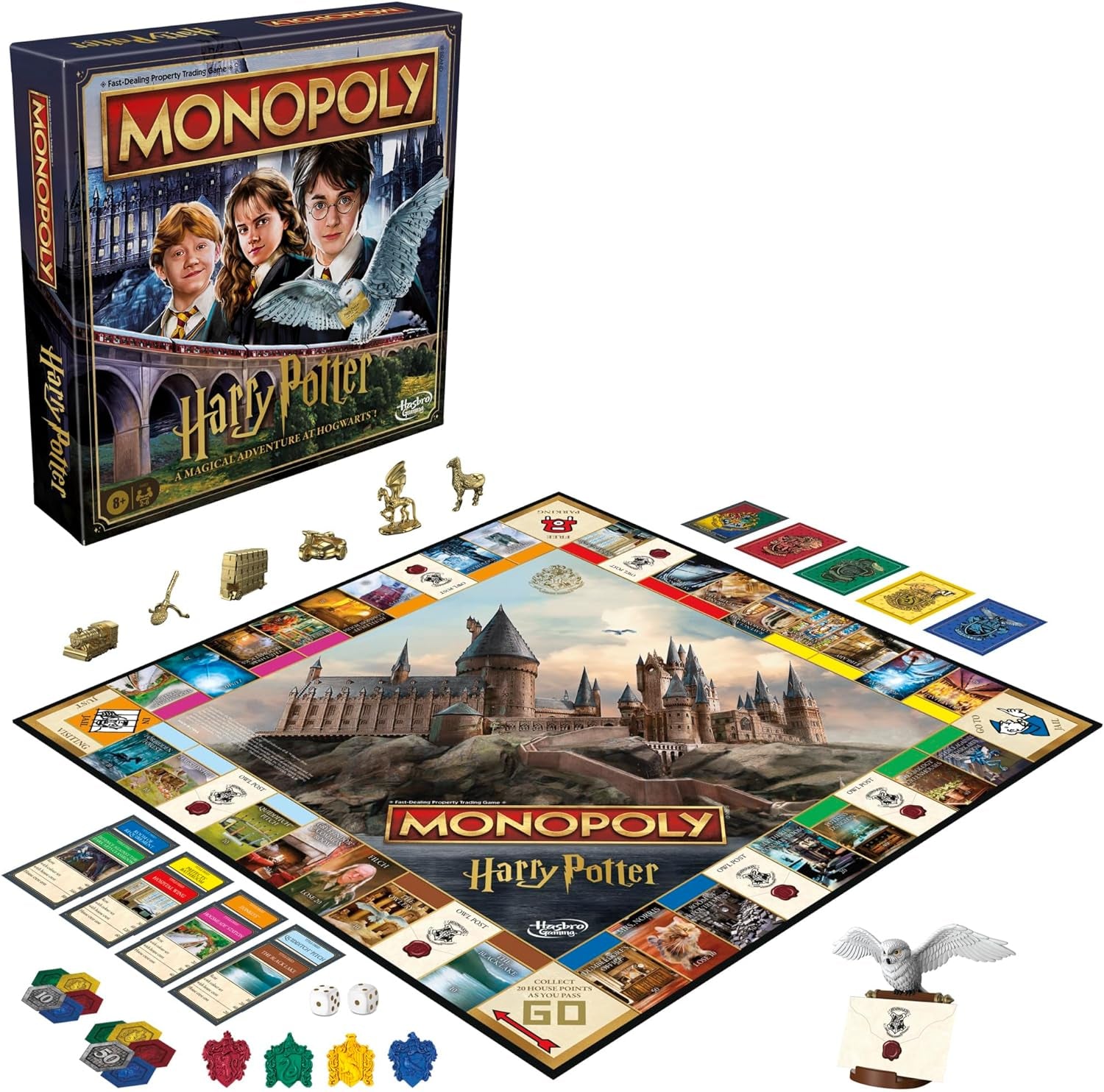 Monopoly Harry Potter Edition Board Game | a Magical Adventure at Hogwarts | Ages 8 and up | 2 to 6 Players | Family Games | Gifts for Kids and Adults