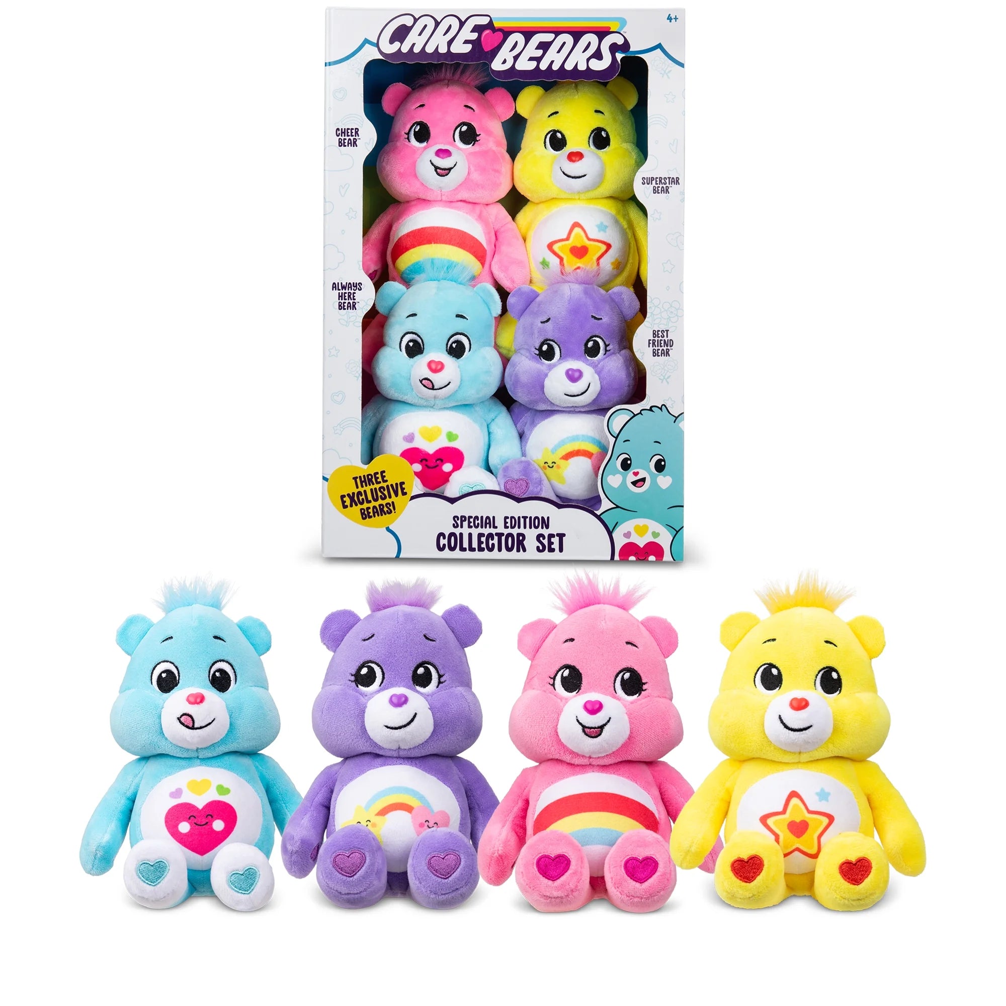 8 Inch Plush 4-Pack Treasure Box - Soft Huggable Material! for Kids 4 Years and Up.